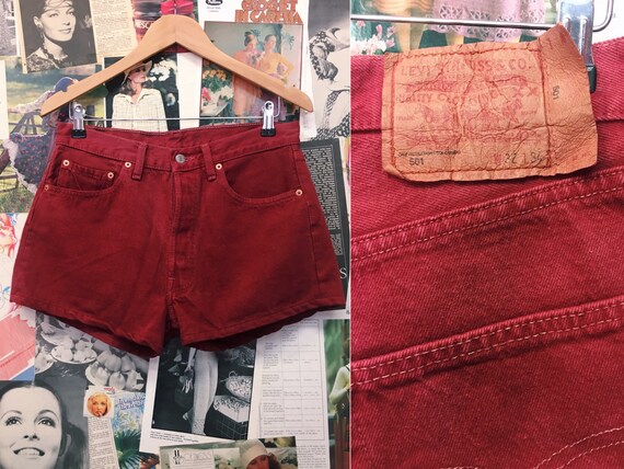 levi's red shorts