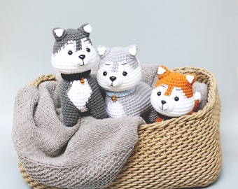 あみぐるみハスキーかぎ針編みパターン: ピキ犬 (PDF パターン) - Etsy