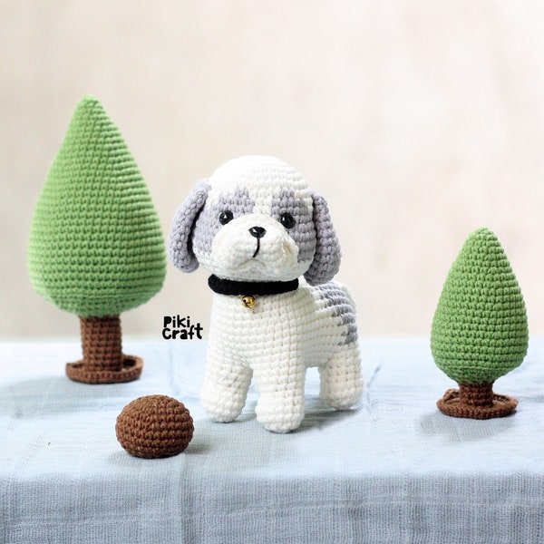 Amigurumi Crochet Puppy Pattern PDF. Cooper the Shih Tzu. Puppy Dog Crochet Amigurumi Patterns.