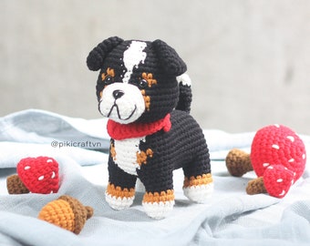 Berner Sennenhund Amigurumi Häkelanleitung (PDF)