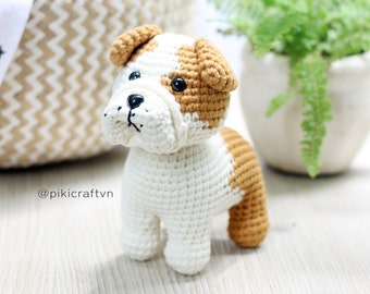 Patrón de crochet amigurumi de Jagger, el bulldog inglés (PDF)