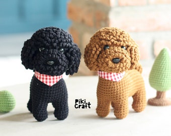 Modèle de chiot au crochet Amigurumi. Modèle amigurumi Lucas le caniche nain. Modèles amigurumi au crochet pour chiots et chiens.