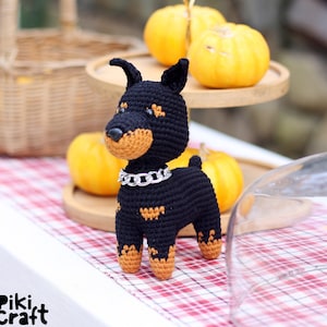 Doberman Amigurumi Crochet Dog Pattern PDF. Zeus the Doberman. Puppy Dog Crochet Stuffed animal DIY gift.