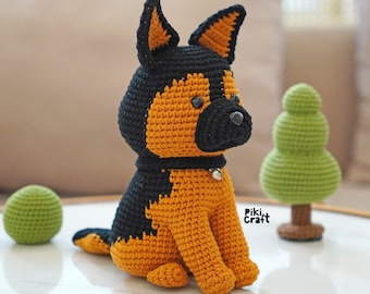 Schäferhund/Welpe Häkelanleitung: Hunter Amigurumi (PDF Pattern)