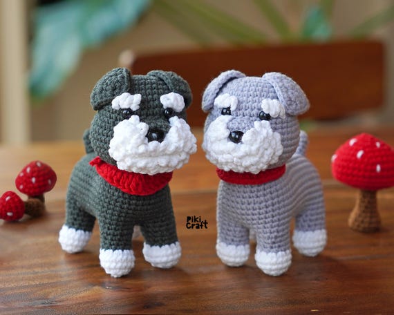 ミニシュナウザーのかぎ針編みパターン: あみぐるみ子犬 (PDF) - Etsy 日本