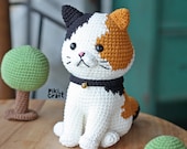 三毛猫のあみぐるみ編み図｜リアルな子猫のPDFおもちゃデコレーション