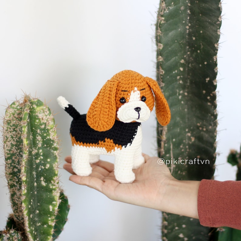 2in1 Amigurumi Crochet Dog Pattern PDF. Beagle Puppies Sitting Etsy