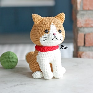 Amigurumi Crochet Kitten Pattern. Lemon the Golden Cat amigurumi pattern. Kitten Cat Crochet Amigurumi Patterns. image 7