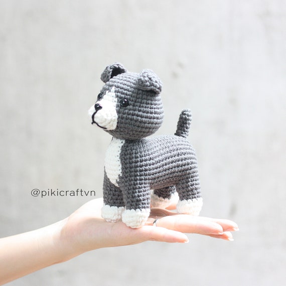 Pitbull Dog Amigurumi Crochet Pattern 