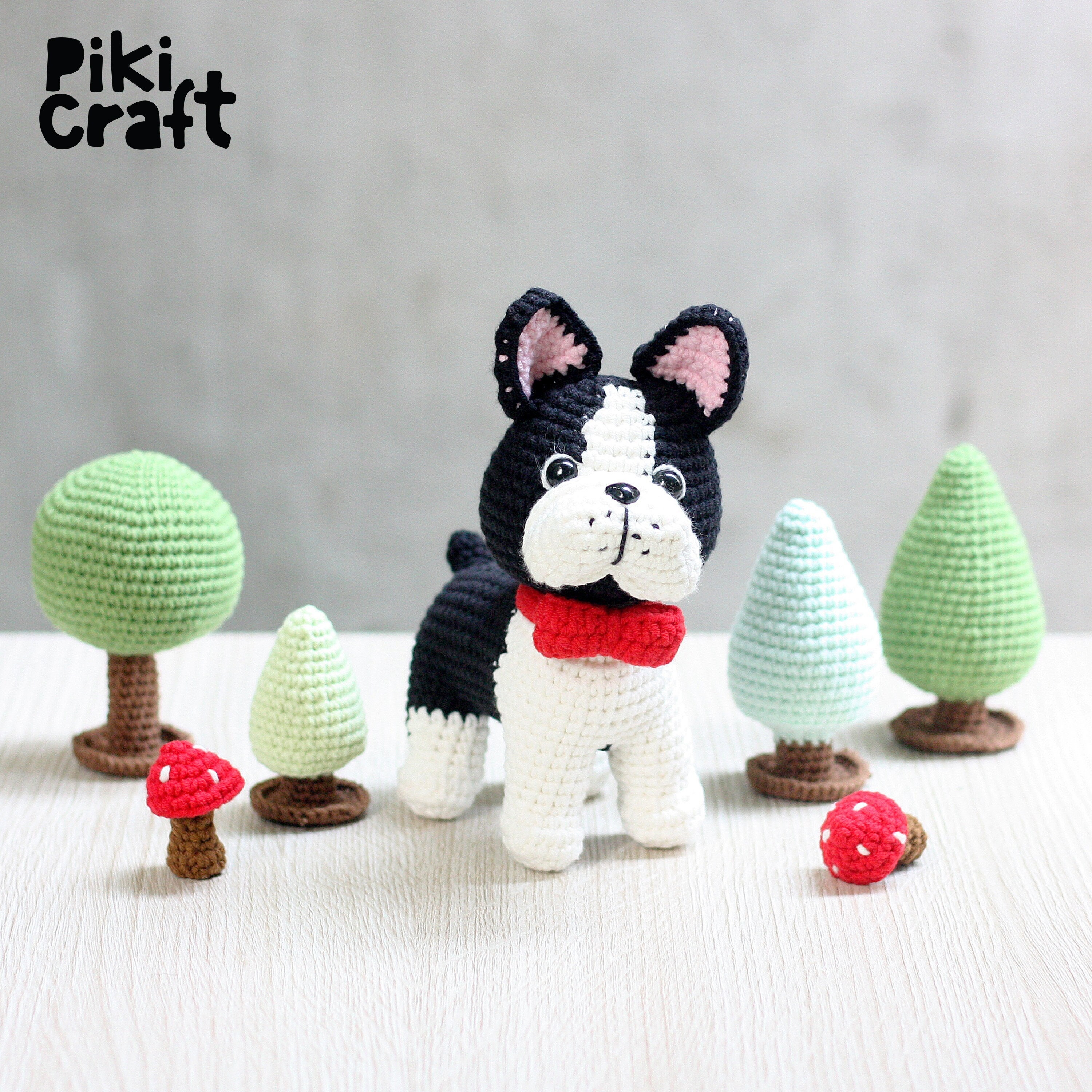 犬ポーチ　あみぐるみ　フレンチブルドッグ　パグ　ペキニーズ　トイプードル 犬ポーチ あみぐるみ フレンチブルドッグ パグ ペキニーズ トイ