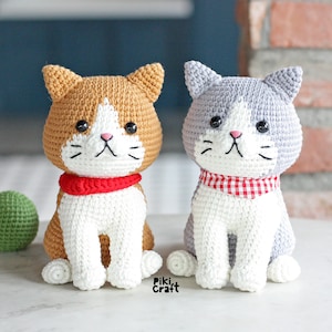 Amigurumi Crochet Kitten Pattern. Lemon the Golden Cat amigurumi pattern. Kitten Cat Crochet Amigurumi Patterns. image 1