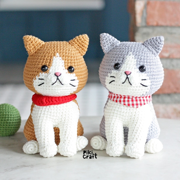 Amigurumi Crochet Kitten Pattern. Lemon the Golden Cat amigurumi pattern. Kitten Cat Crochet Amigurumi Patterns.