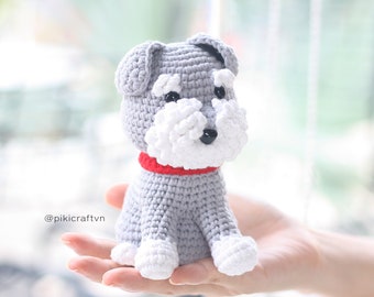 Mini Schnauzer Crochet Pattern: Cosmo Puppy Amigurumi (PDF Pattern