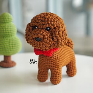 Toy Poodle Crochet Pattern, Realistic Puppy Amigurumi PDF