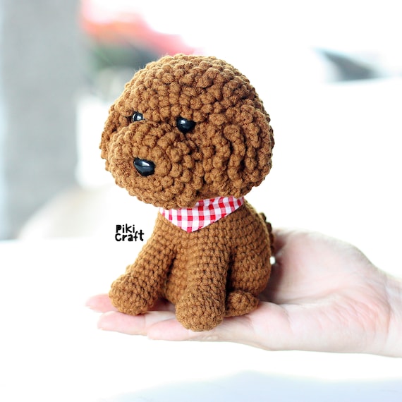 かぎ針編みの子犬のパターン：あみぐるみトイプードル（PDF