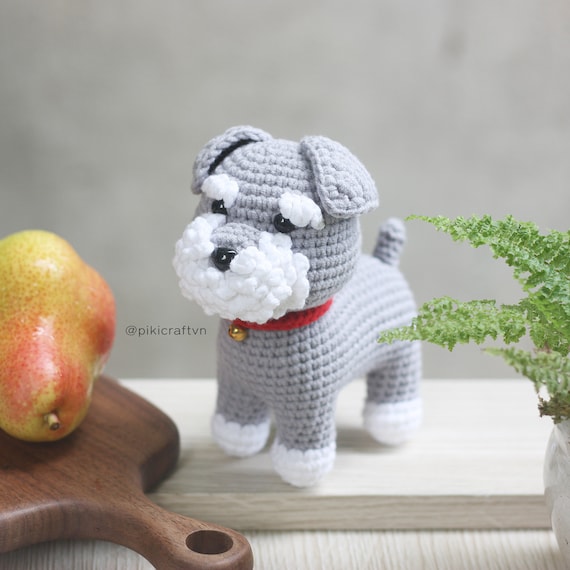 ミニシュナウザーのかぎ針編みパターン: あみぐるみ子犬 (PDF) - Etsy 日本
