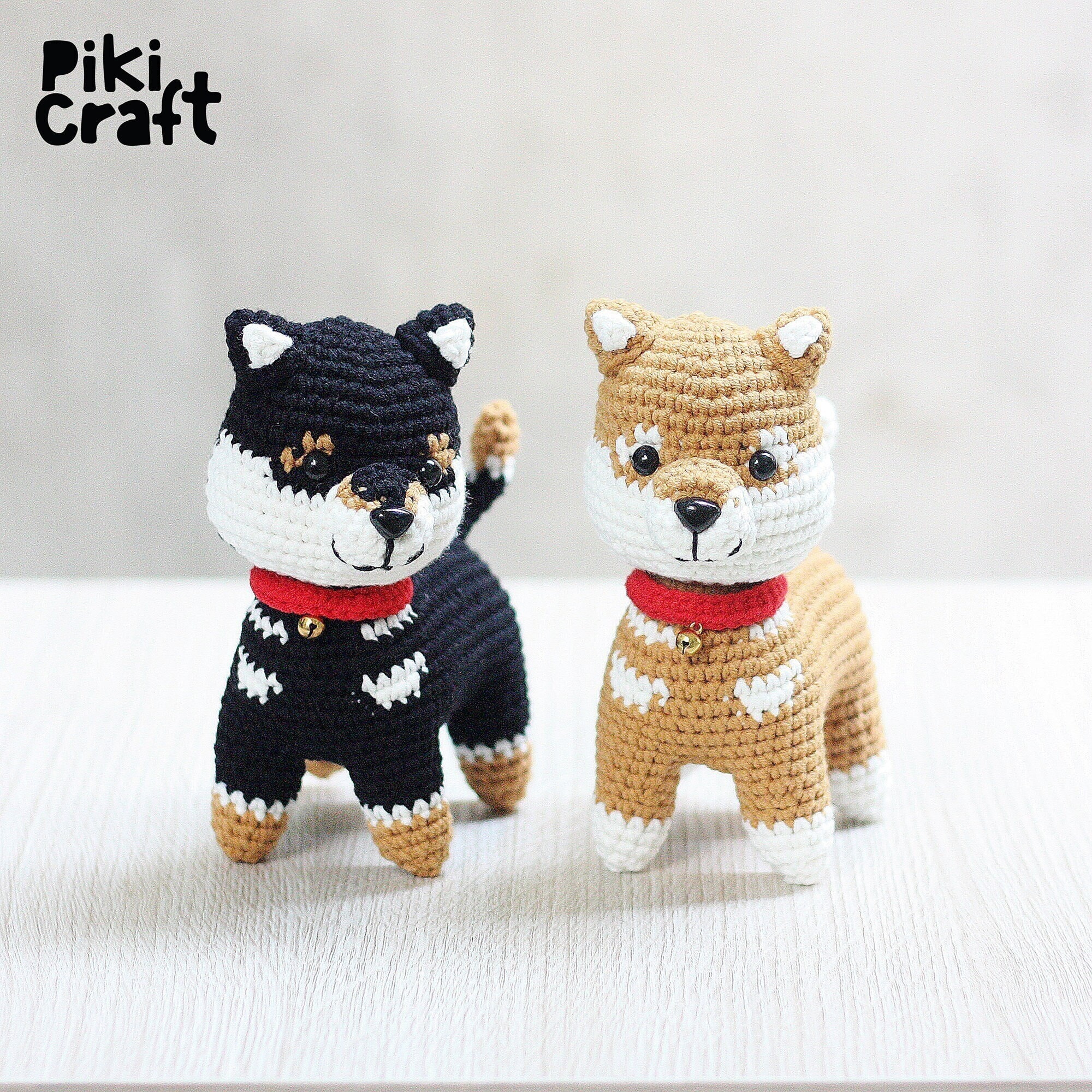 Amazon.co.jp: 犬 あみぐるみ 黒柴犬 ハンドメイド 編みぐるみ