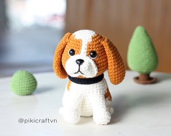 Henry the Cavalier King Amigurumi Crochet Pattern PDF. Puppy Dog Crochet Amigurumi Patterns.