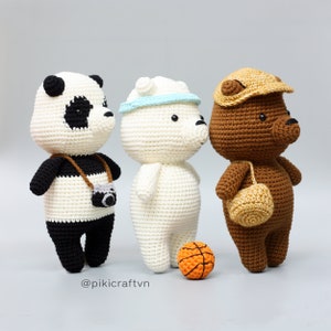 Three Little Bears Amigurumi Crochet Pattern PDF . Crochet Patterns. Instant Download