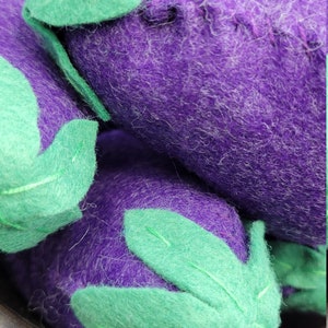 Wool Felt 1 yard cut - Eggplant - purple wool blend felt