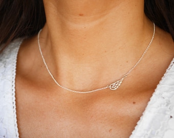 Moederdag cadeau - 925 zilveren engelenvleugelketting - vleugelsieraden - zilveren ketting - fijne poëtische ketting - engelensieraden - romantisch cadeau