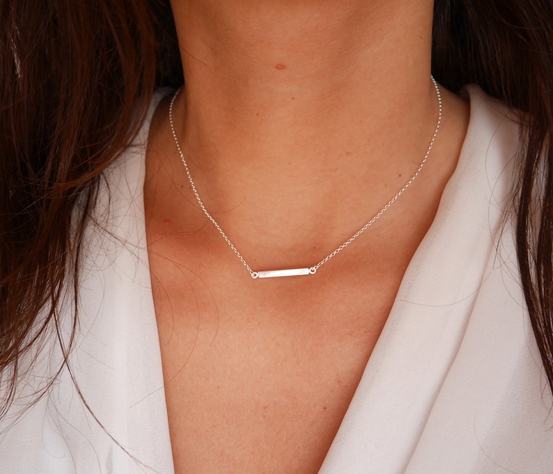 Layered Simple Y Necklace Minimalist lariat necklace Set of 2 Sterling silver Lariat necklace Y Christmas Gift Thin Bar necklace