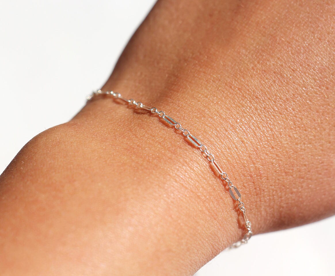 Ultra Thin Silver Bracelet - Silver Chain Bracelet