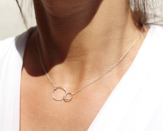 Lucent Dual Circle Diamond Necklace | Radiant Bay