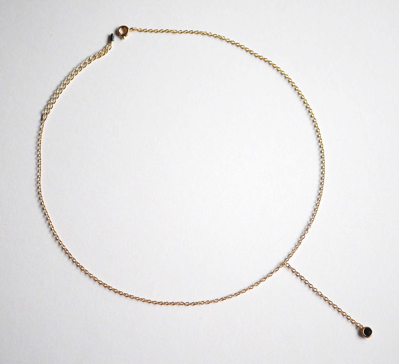 Gold Plated Chain Y Necklace Gold Plated Jewels Minimalist Dainty