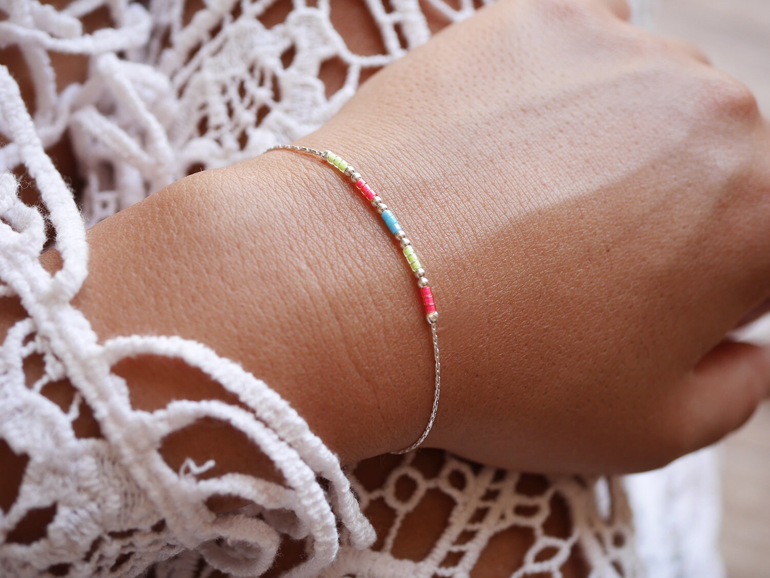 Sterling Silver Thin Bracelet - Snake Chain Bracelet