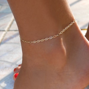 Bracelet De Cheville Femme PROSTEEL - Double Chaîne Acier Inoxydable, Charmes Cœur Et Lettre, Longueur Ajustable 22+5 Cm