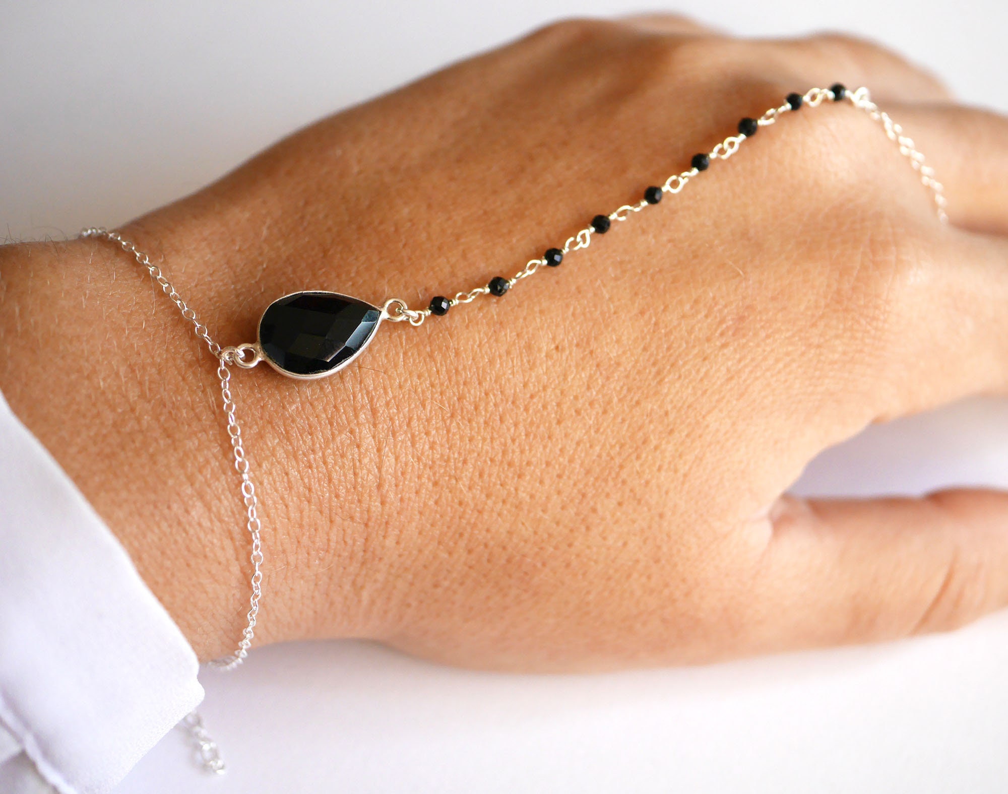 Bracelet Argent 925 Fait Main - Pierre Charoïte Violette - Bijou Réglable Inde - Toggle