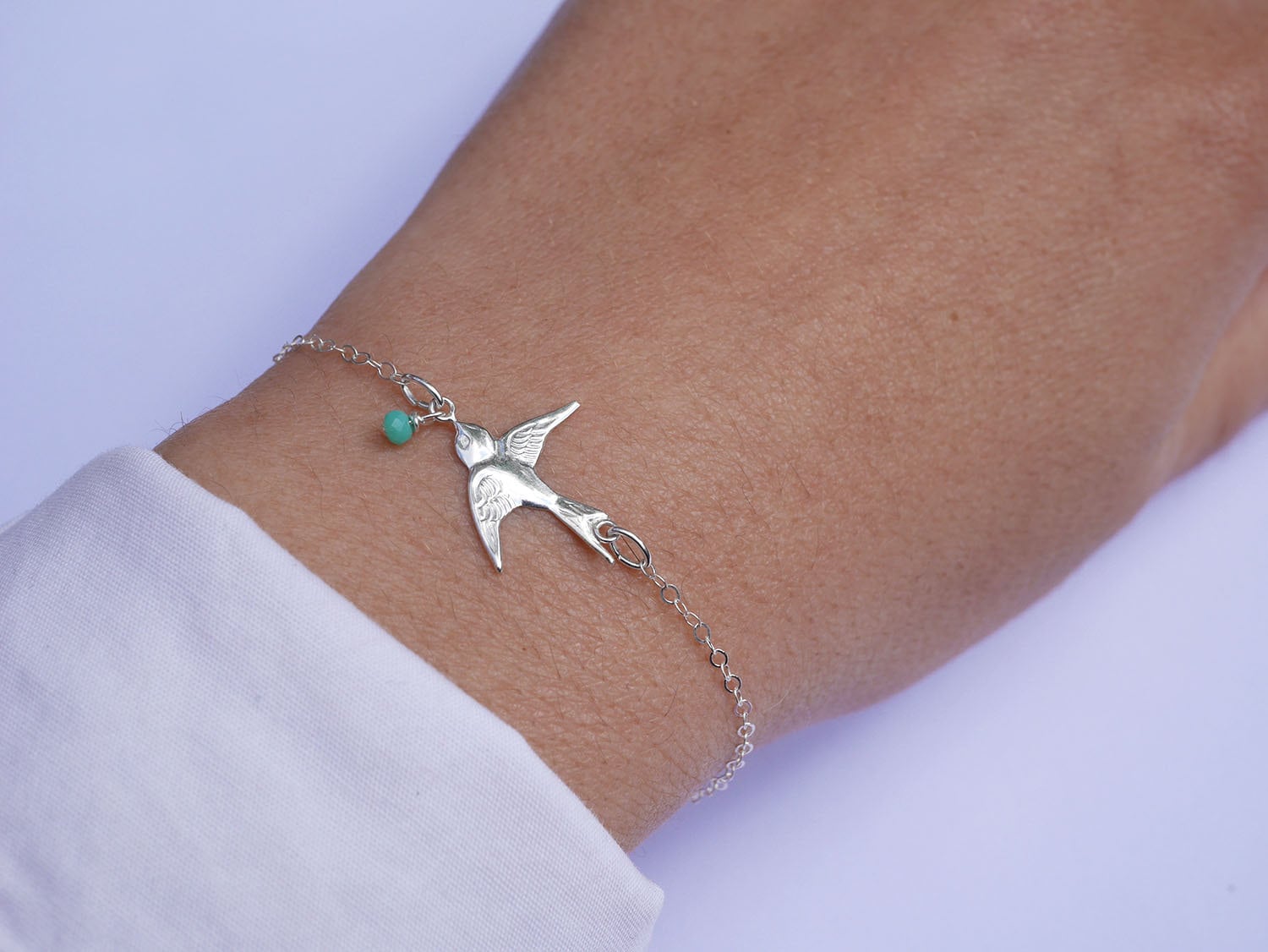 collier origami argente oiseau hirondelle - BIJOUX FANTAISIE
