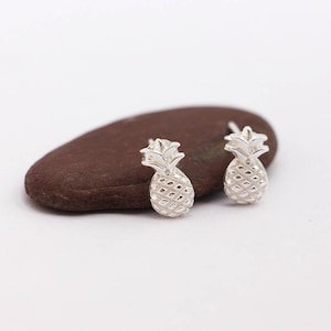 Earrings flea(chip) mini pineapple in 925 sterling silver