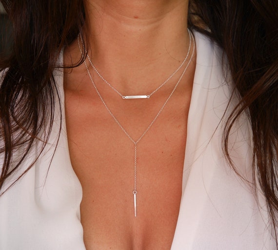 Collar de doble capa de la llama para mujer Collar de mujer de aleación hermosa y Plata Collar de doble capa de la llama para mujer Collar de mujer de aleación hermosa y Plata