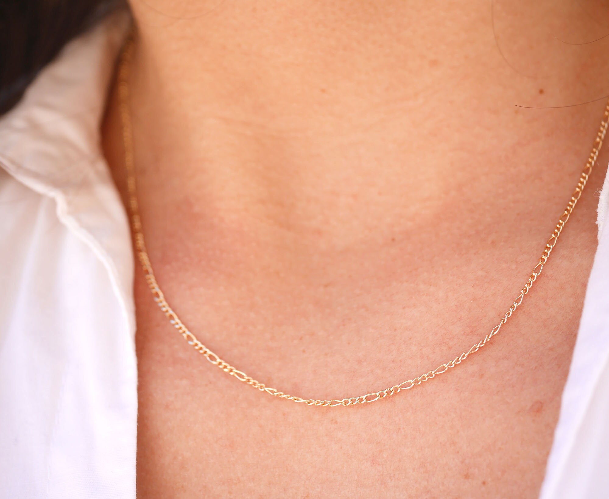 Gold Plated Curb Chain Necklace Gold 