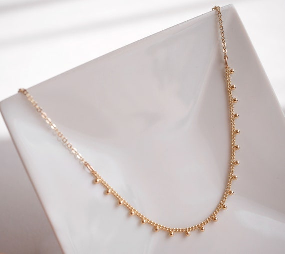 Gold Plated Balls Chain Necklace Gold 