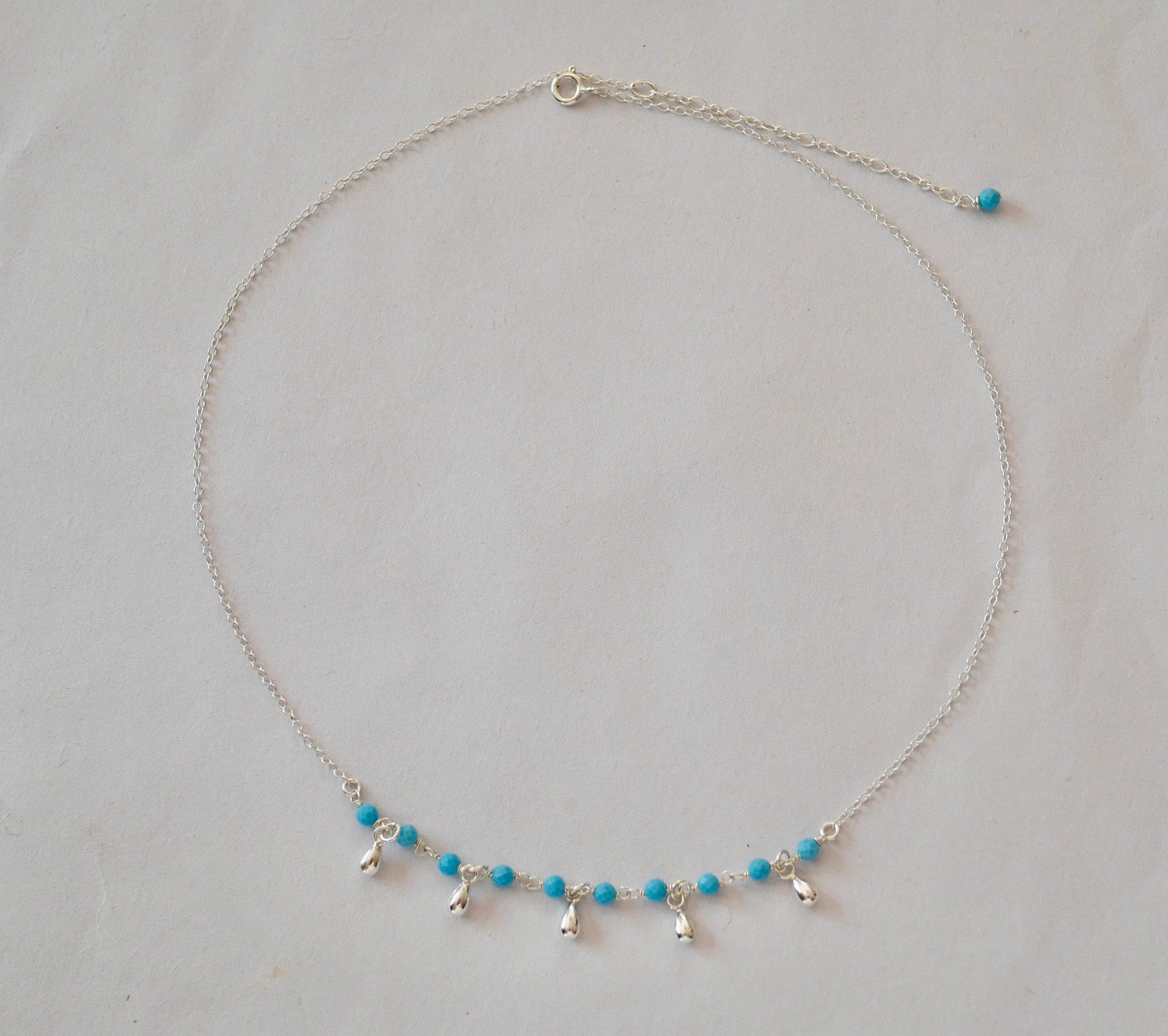 Collana in argento sterling con lapislazzuli e opale naturali – Gioielli con pietre preziose blu, regalo di compleanno con perline - Italia