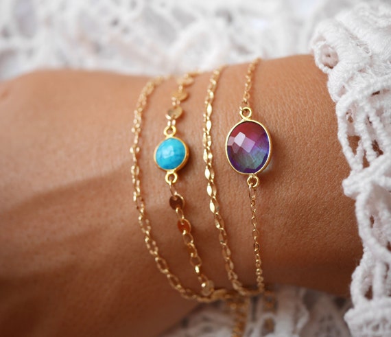 Turquoise Three strand Bracelets with Rose Quartz Turquoise Three strand Bracelets with Rose Quartz