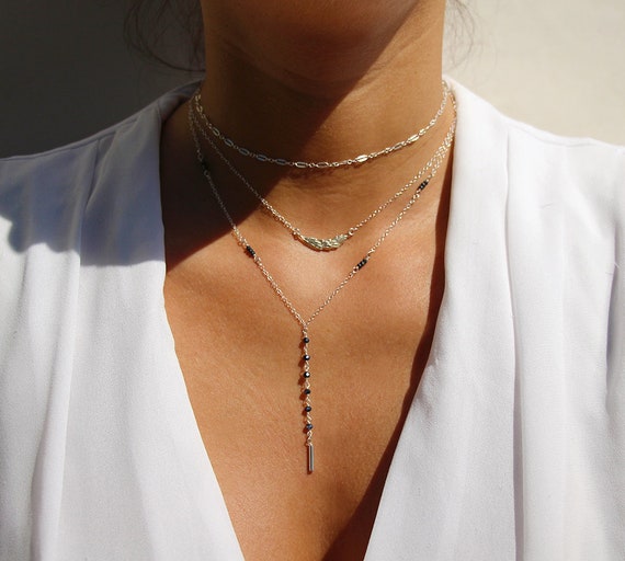 LES POULETTES BIJOUX Collana In Argento 925 Con Salamandra Nera – Gioiello Artigianale Made In Europe