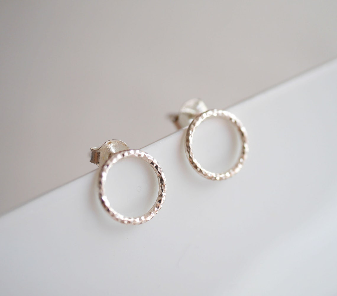 Boucles d'oreilles cercle et chaine en argent 925 - boucles argent