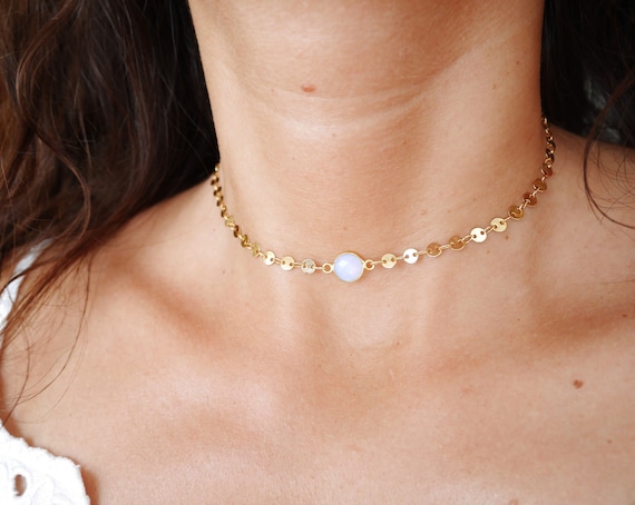 Collier invisible Ras de cou - Finition en Argent 925 ou Plaqué Collier invisible Ras de cou - Finition en Argent 925 ou Plaqué