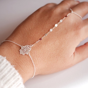 Mano Gioielli Mano di Fatma - Mano di Fatima - bracciale d'argento 925 - Hamsa - bracciale a mano - Anello d'argento - gioielli Khamsa -porte bonheur