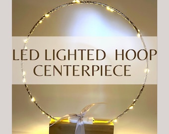 Hoop centerpiece for DIYing with LED lights