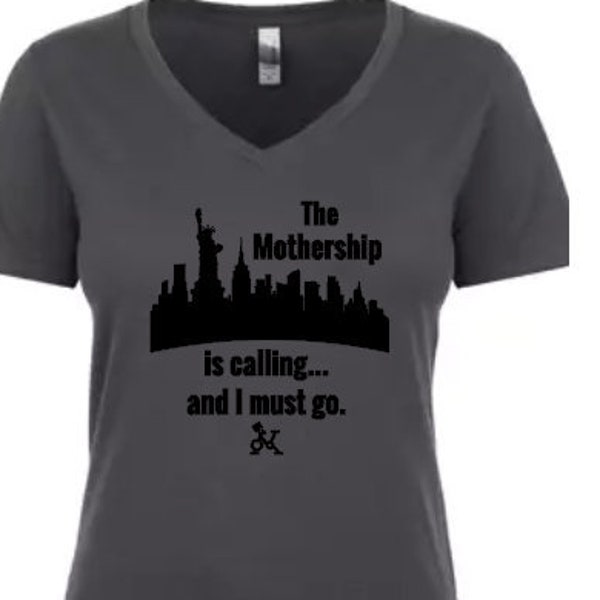 The Mothership is calling...and I must go. Women's V-neck Tee