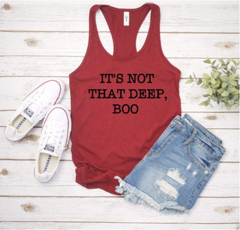 It's Not That Deep Boo Racerback Tank image 1