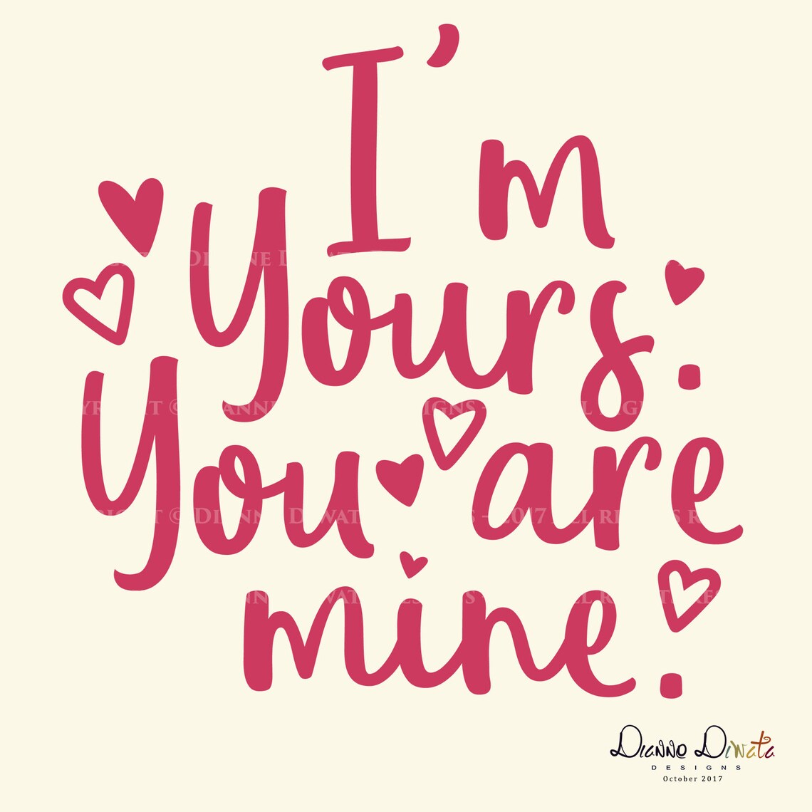 im yours you are mine svg love vector clip art wall etsy