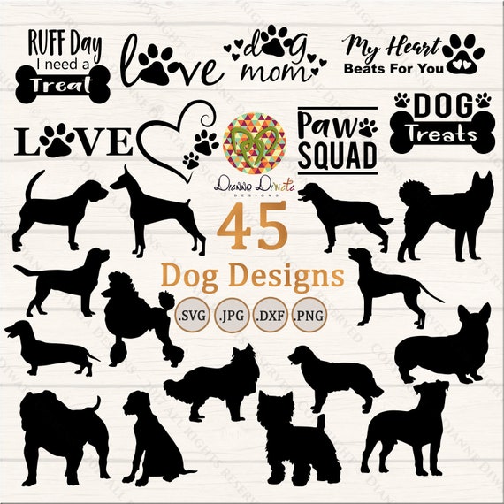 Download Dog Svg Files Dog Quotes Svg Dog Silhouette Dog Svg Bundle Etsy