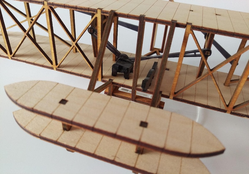 Wright Flyer 1903 Wooden Biplane Laser Cut Kit Etsy