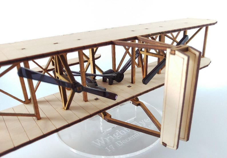 Wright Flyer 1903 Wooden Biplane Laser Cut Kit Etsy
